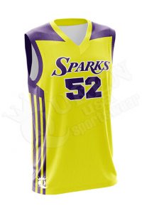 Sublimated Basketball Jersey - Sparks style